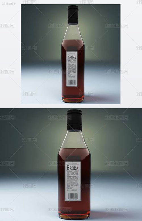 3D模型一瓶威士忌